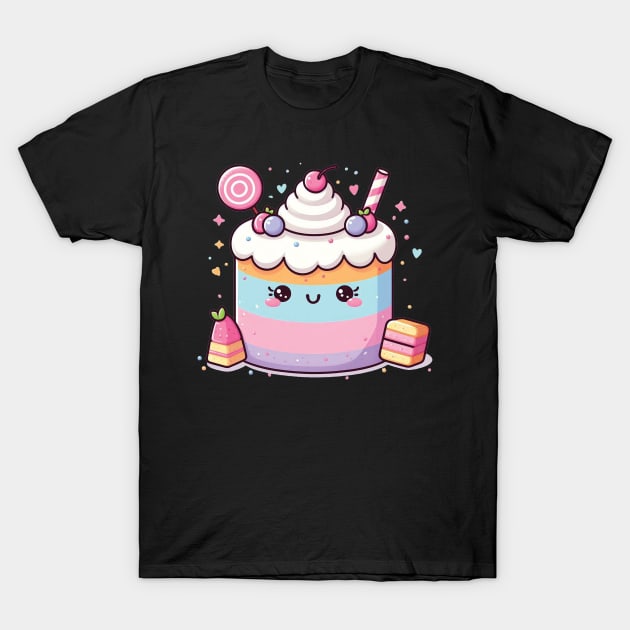 Kawaii Cake T-Shirt by The Art-Mart